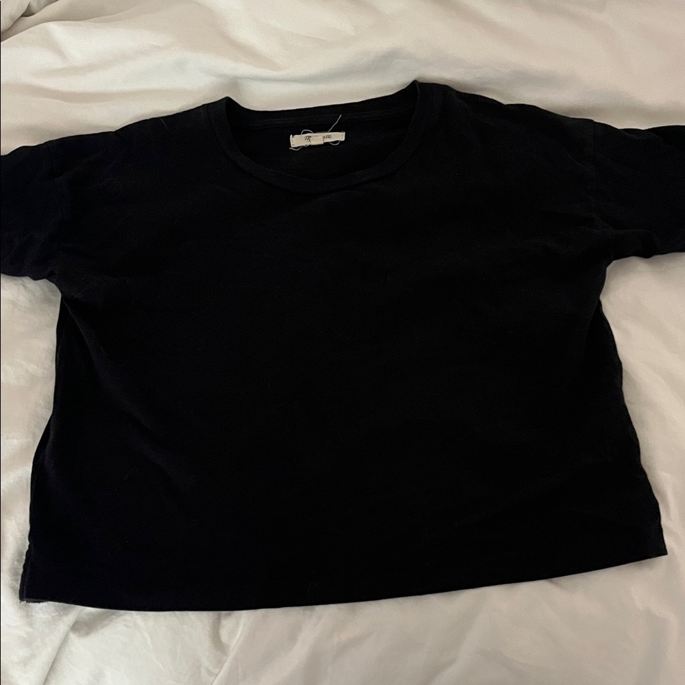 Madewell Black Crop Top